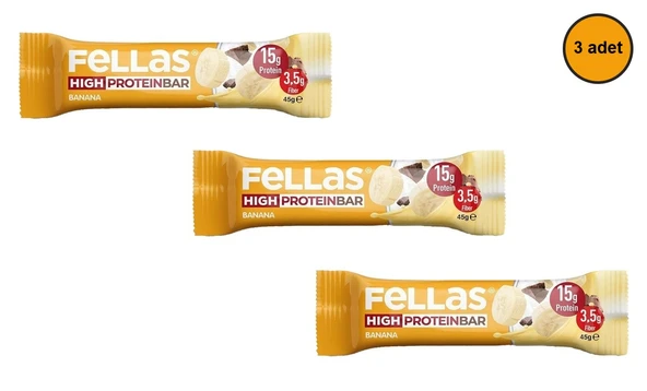 Fellas Yüksek Protein Bar - Muzlu 45g (3 ADET) ürün görseli 1