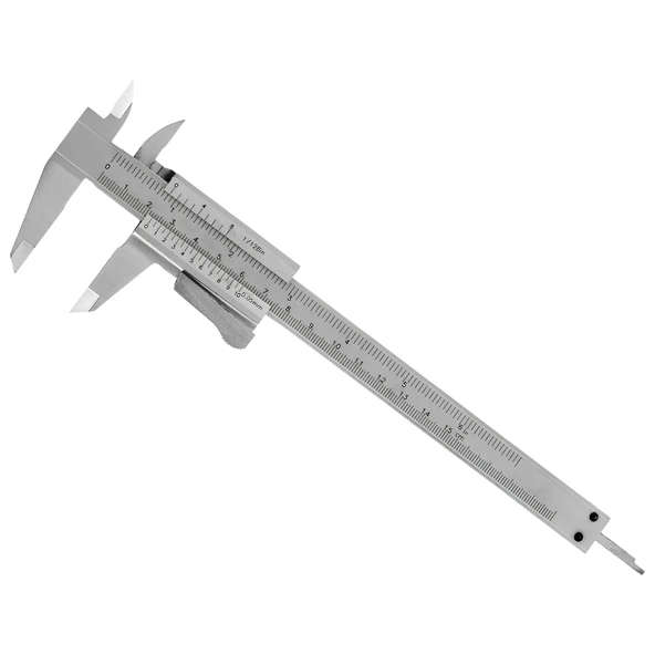 (0.05 Hassasiyet) Kilitli Mekanik Kumpas Monoblok Metal Gövde 150 mm İç Dış Derinlik Ölçüm Aleti ürün görseli 1
