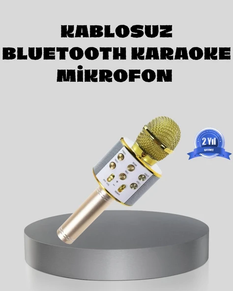 Bluetooth Karaoke Mikrofon Şarjlı Uzun Pil Ömürlü Çok Fonksiyonlu ürün görseli 1