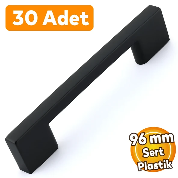 (SERT PLASTİK) 30 Adet Köprü 96 Mm Siyah Mobilya Mutfak Çekmece Dolap Dolabı Kulpu Kulbu Kulpları ürün görseli 1