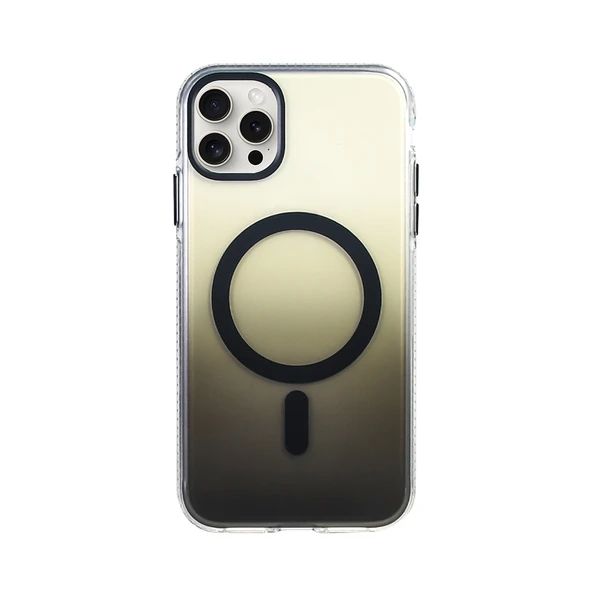 Gpack iPhone 15 Pro Max uyumlu Kılıf Toros M-Safe Şarj Özellikli Transparan Renk Geçişli Silikon ürün görseli 1