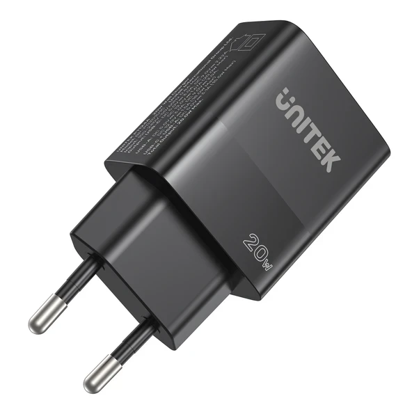 Unitek 20W Hızlı Şarj Adaptörü 1xUSB-C (P1124ABK-EU) ürün görseli 1