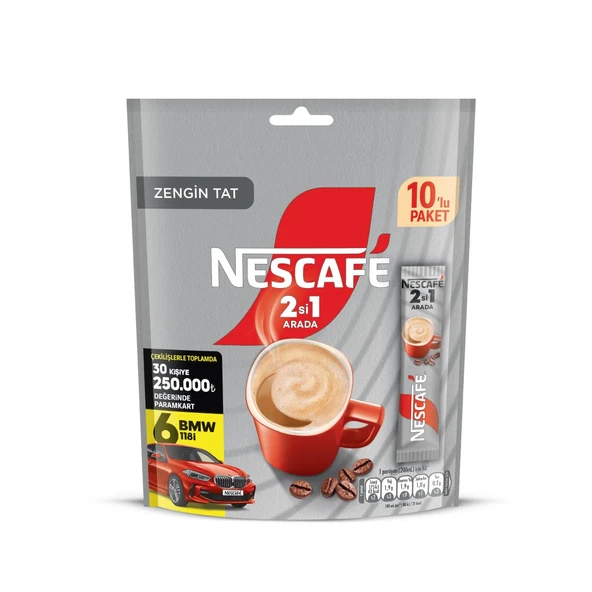 Nescafe 2si1 Arada Granül Kahve 10'lu Paket ürün görseli 1