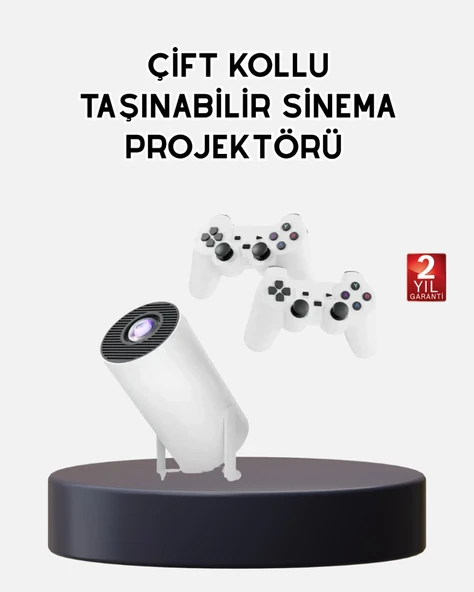 Kablosuz Projeksiyon Cihazı 4K Destekli HDMI USB Oyun Uyumlu ürün görseli 1