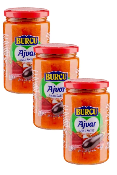 Burcu Ajvar Tatlı Kahvaltılık Sos 310 gr x 3 Adet ürün görseli 1