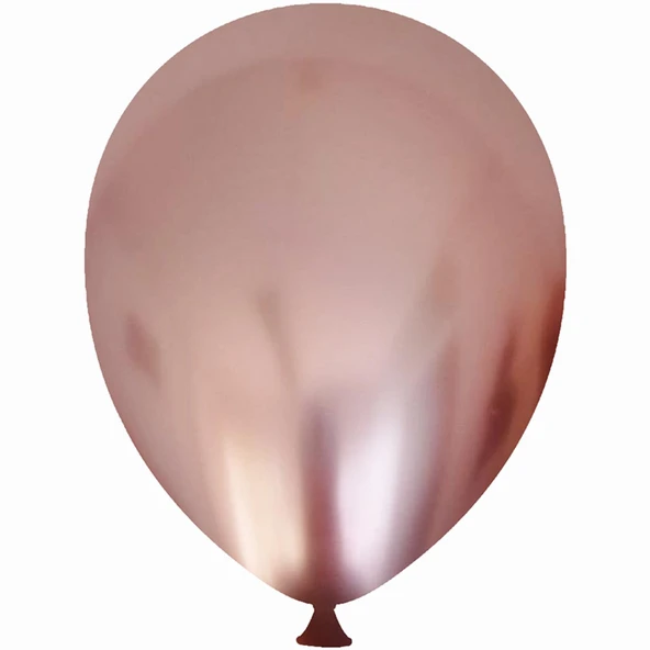 Helyuma Uyumlu Pembe Krom Balon Mirror Balon 12 inç 5 Adet Krom Pembe Balon 12 inch ürün görseli 1