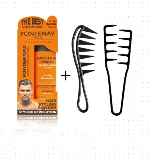 FONTENAY SAÇ PUDRA TOZ WAX ULTRA STRONG 20GR + MUCİZEVİ ŞEKİL TARAĞI + ŞEKİL TARAĞI 3'LÜ SET ürün görseli 1