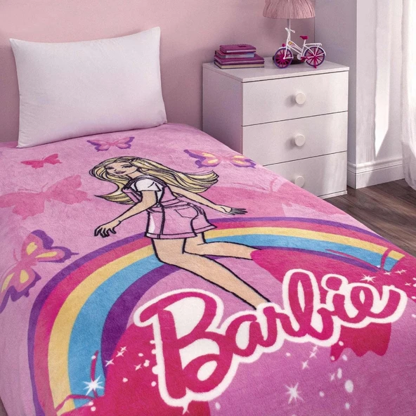 Lisanslı Barbie Sun Tek Kişilik Battaniye ürün görseli 1