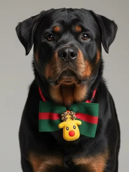 Royal Rudolph Premium Yılbaşı Köpek Papyonu | Limited Edition Luxe Aksesuar | Orta & Büyük Irklar İçin ürün görseli 1