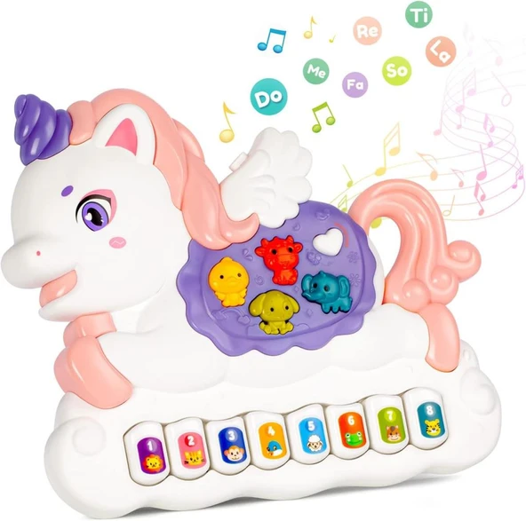 Seher Oyuncak Pilli Müzikli Unicorn Minik Piyano 855-113D ürün görseli 1