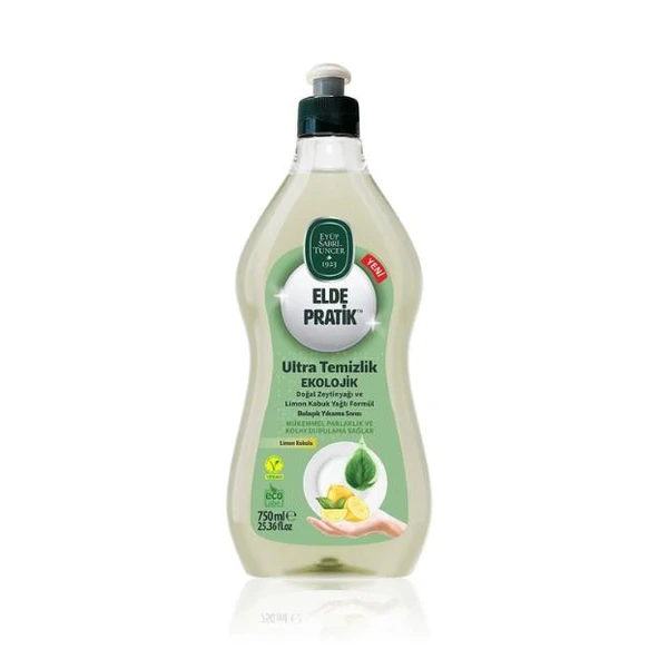 Eyüp Sabri Tuncer Elde Pratik Doğal Zeytinyağı ve Limon Kabuk Yağlı Formül Bulaşık Yıkama Sıvısı 750 ml ürün görseli 1