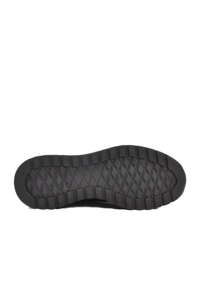 Siyah Hakiki Deri Erkek Sneaker - Resim 5