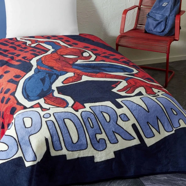 Lisanslı Spiderman Block Tek Kişilik Battaniye ürün görseli 1
