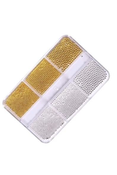 Fontenay Havyar Tırnak Taş Süsleme Nail Art Boncukları Gold ve Silver ürün görseli 1