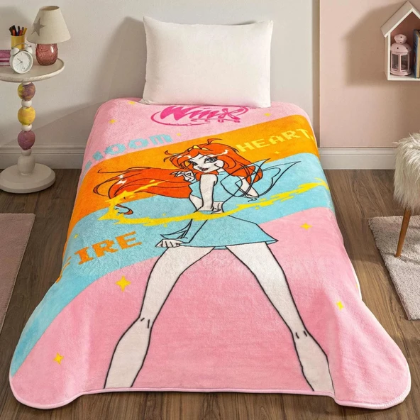 Lisanslı Winx 2 Tek Kişilik Battaniye - Resim 2