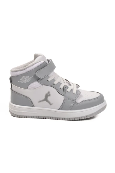 Gri Beyaz Erkek Çocuk Hi Sneaker ürün görseli 1