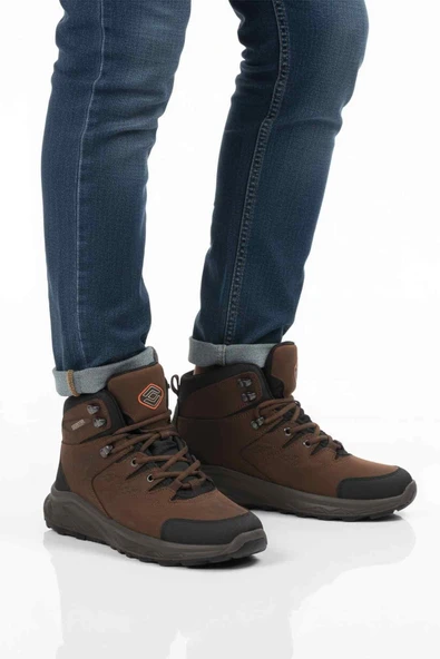 Kahve Nubuk Su Geçirmez Erkek Outdoor Bot ürün görseli 1