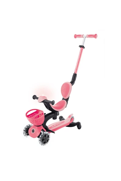 GLOBBER IŞIKLI SCOOTER KOYU PASTEL PEMBE - Resim 6