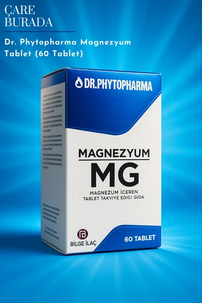 Dr. Phytopharma - Magnezyum Tablet 1650 mg × 60 Tablet (Magnezyum Bisglisinat, Magnezyum Taurat, Magnezyum Malat) ürün görseli 1