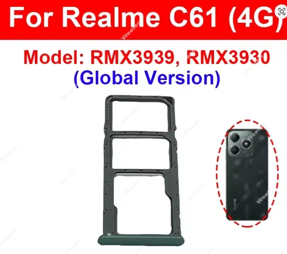 Realme C61 Sim tepsisi Sim Tray ürün görseli 1