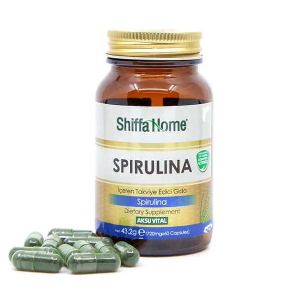 Shiffa Home Spirulina içeren Takviye Edici Gıda 60 Kapsül ürün görseli 1