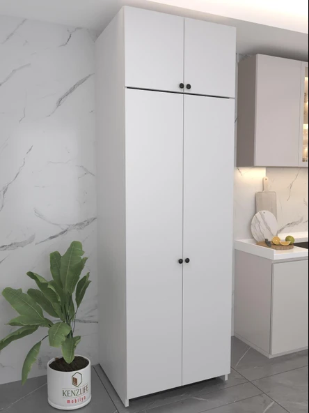Kenzlife buzdolabı derin dondurucu dolabı modülü grönland beyaz 220*090*80 kapaklı arkalıksız ürün görseli 1