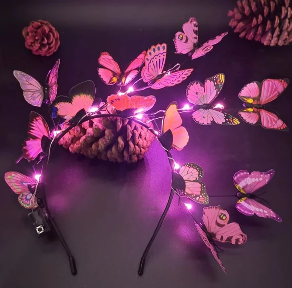 Led Işıklı 3D Kelebek Taç - Resim 3
