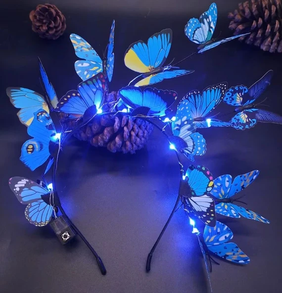 Led Işıklı 3D Kelebek Taç - Resim 2