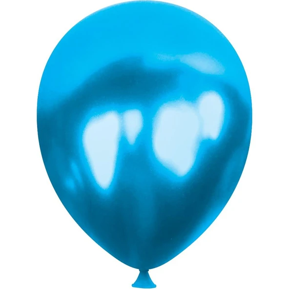 Helyuma Uyumlu Mavi Metalik Balon Mirror Balon 12 inç 5 Adet Metalik Mavi Balon 12 inch ürün görseli 1