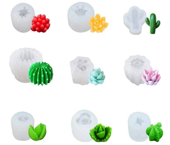 3D Silikon Mum ve Pasta Kalıbı 9 Adet ürün görseli 1