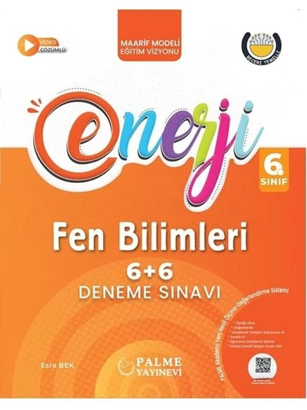 PALME 6.SINIF ENERJİ 6+6 FEN BİLİMLERİ DENEME SINAVI *YENİ* ürün görseli 1