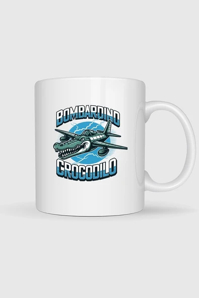 Bombardino Crocodilo Baskılı Kupa Bardak ürün görseli 1