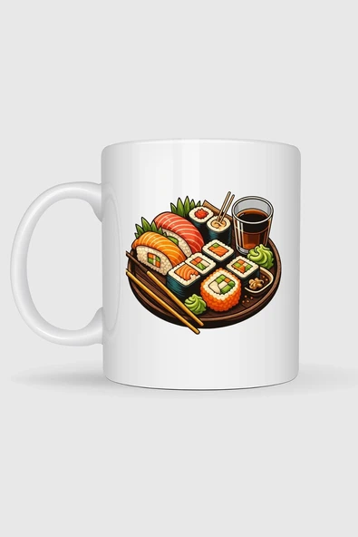 Sushi Baskılı Kupa Bardak - Resim 2