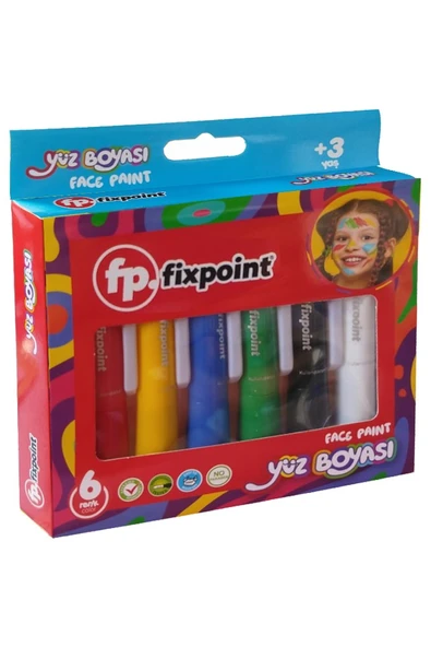 Yüz Boyası 6 Renk 1 Paket Face Paint Çevirmeli Yüz Boyası Canlı Renkler Sağlığa Zararsız ürün görseli 1