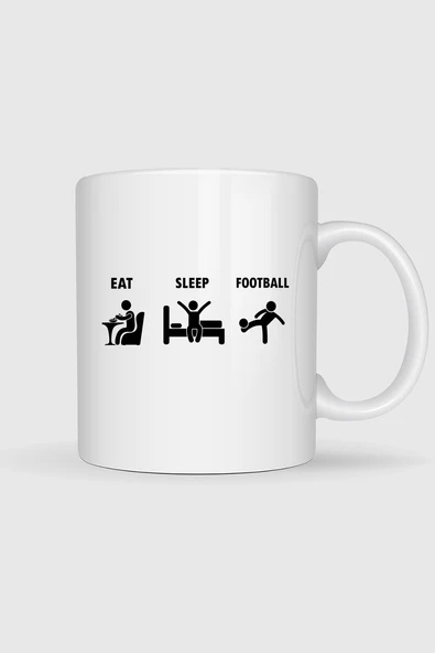 Ye - Uyu Ve Futbol Oyna Baskılı Kupa Bardak ürün görseli 1