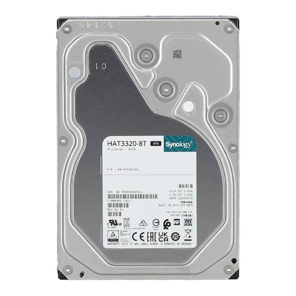 SYNOLOGY 3.5" 8TB HAT3320-8T 7200 RPM 512MB SATA-3 NAS Diski ürün görseli 1