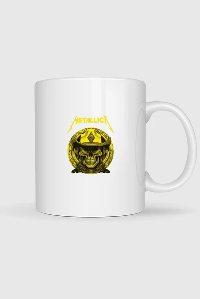Metallica Rock Skull Baskılı Kupa Bardak ürün görseli 1