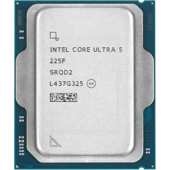 INTEL ULTRA 5 225F 22MB 10çekirdekli VGA YOK 1851p 65w Kutusuz+Fansız ürün görseli 1