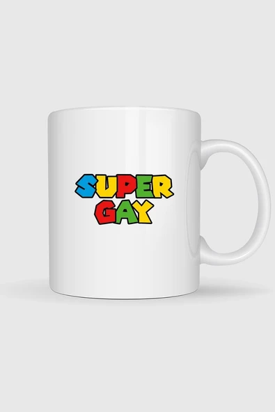 Super Gay Baskılı Kupa Bardak ürün görseli 1
