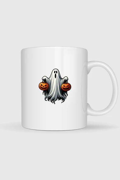 Hallowen Ve Ghost Baskılı Kupa Bardak ürün görseli 1