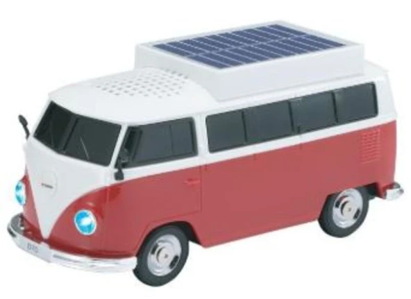 Kırmızı Vosvos Tasarımlı Solar Şarjlı Bluetooth Hoparlör 5W Güçlü Ses ürün görseli 1