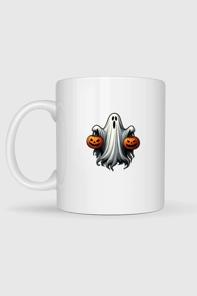 Hallowen Ve Ghost Baskılı Kupa Bardak - Resim 2