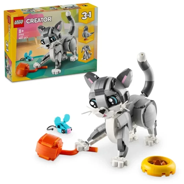 LEGO Creator 3’ü 1 Arada Oyunbaz Kedi Hayvanlı 31163 ürün görseli 1