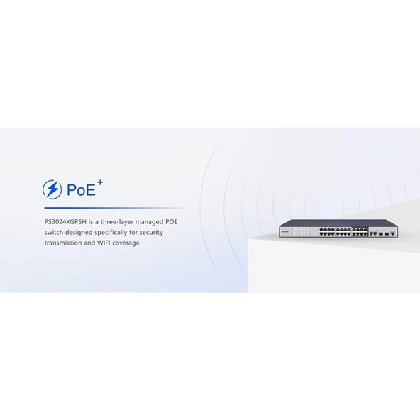 FOREDGE 24port POE PS3024XGPSH 16-GBE/8-2.5GBE 4-10GBE SFP 360W LAYER3 YÖNETİLEBİLİR SWITCH ürün görseli 1