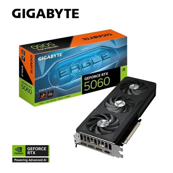 GIGABYTE 8GB RTX5060 EAGLE MAX OC GV-N5060EAGLEMAX OC-8GD GDDR7 HDMI-DP PCIE 5.0 ürün görseli 1