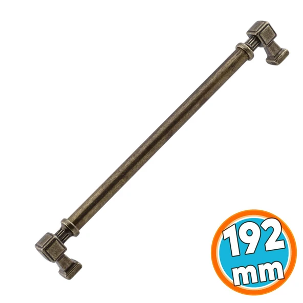 Mobilya Mutfak Çekmece Dolap Kulpu Kulbu Kulpları Antik Sarı Eskitme Metal 192 mm 19.2 cm ürün görseli 1