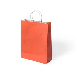 Büküm Saplı Kraft Kağıt  Çanta 18x24x8 cm Pakette 24 Ad. ürün görseli 1