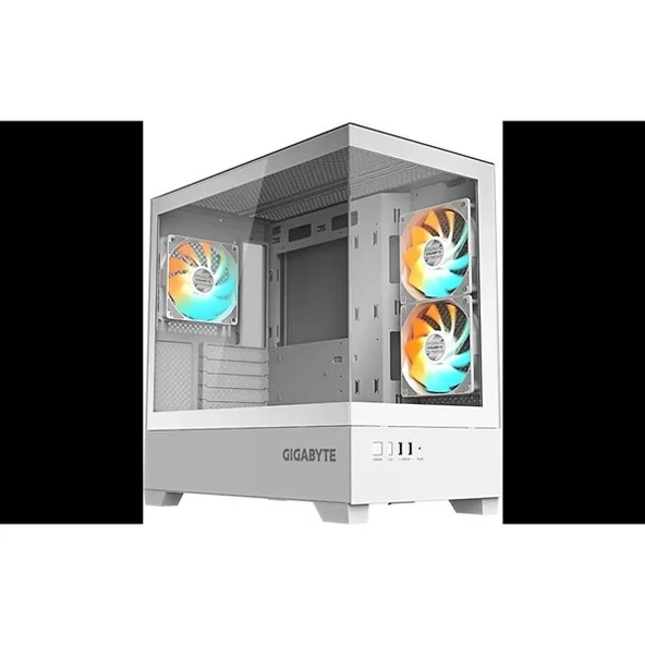GIGABYTE GB-C201PI PANORAMIK GAMING MID-TOWER PC KASASI BEYAZ 360MM SIVI SOĞUTUCU DESTEĞİ ürün görseli 1