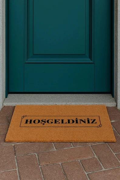 Valerine Life Velür Coco Dokulu Welcome Hoş Geldiniz Kapı Önü Dış Mekan Paspası 45x70cm 27YCM260104 ürün görseli 1