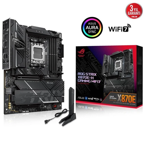 ASUS ROG STRIX X870E-H GAMING WIFI7 DDR5 HDMI-DP TYPCE PCIE 5.0 AM5 ürün görseli 1
